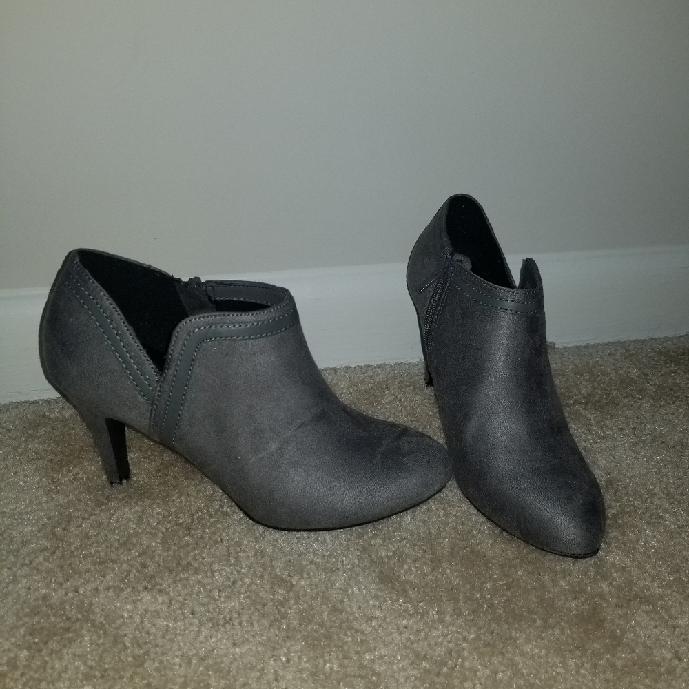 Gray booties